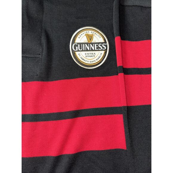 Guinness Rugby Polo Red Black St. James's Gate Dublin Men's Polo Shirt Size XL - Picture 3 of 10